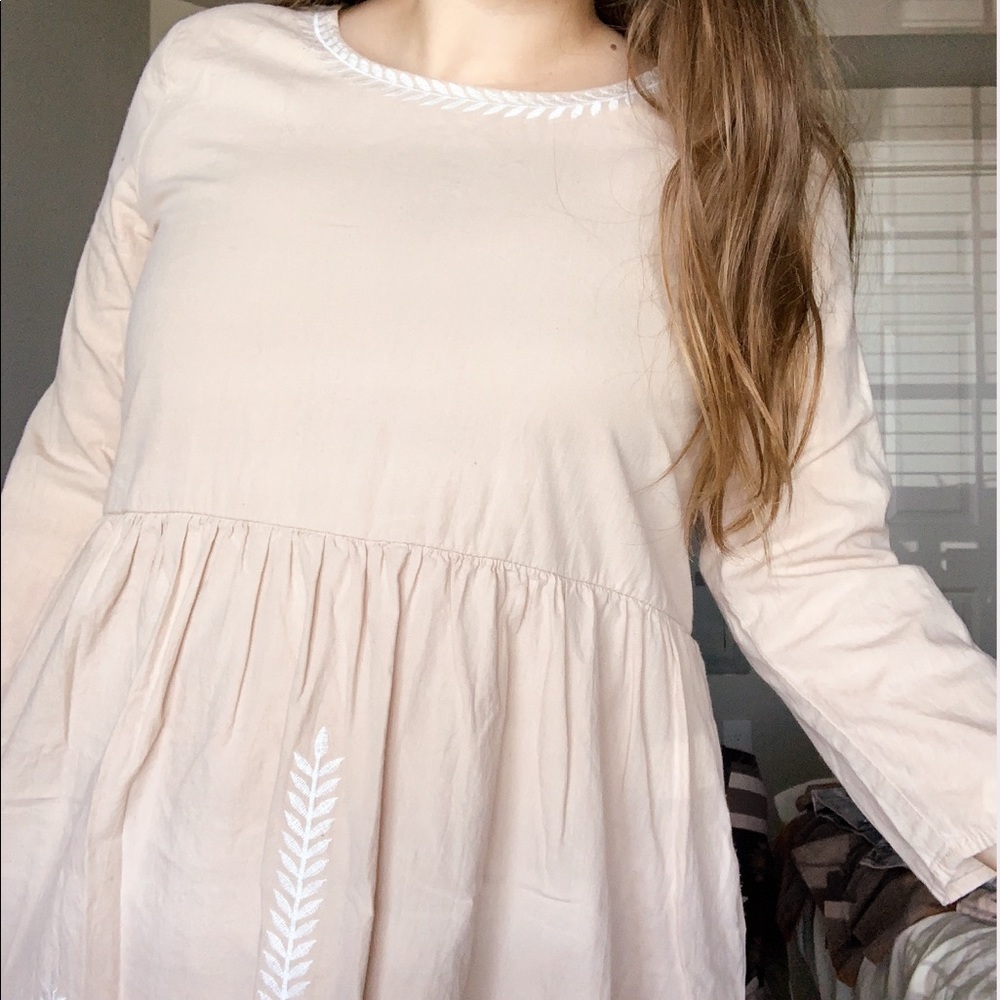 Embroidered Linen Dress